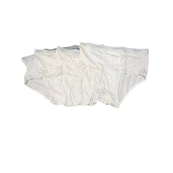 Vintage Lot of Four Hanes "Comfort Flex" Mens Briefs White Size 3XL - Picture 1 of 5